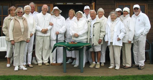 The competitors for the Golf Croquet Handicap Singles Tournament