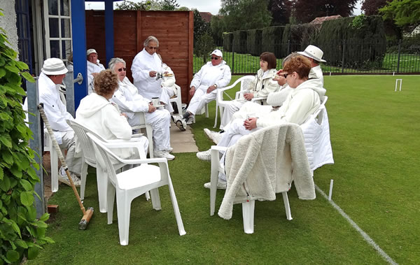 Chatting over lunch at Exeter