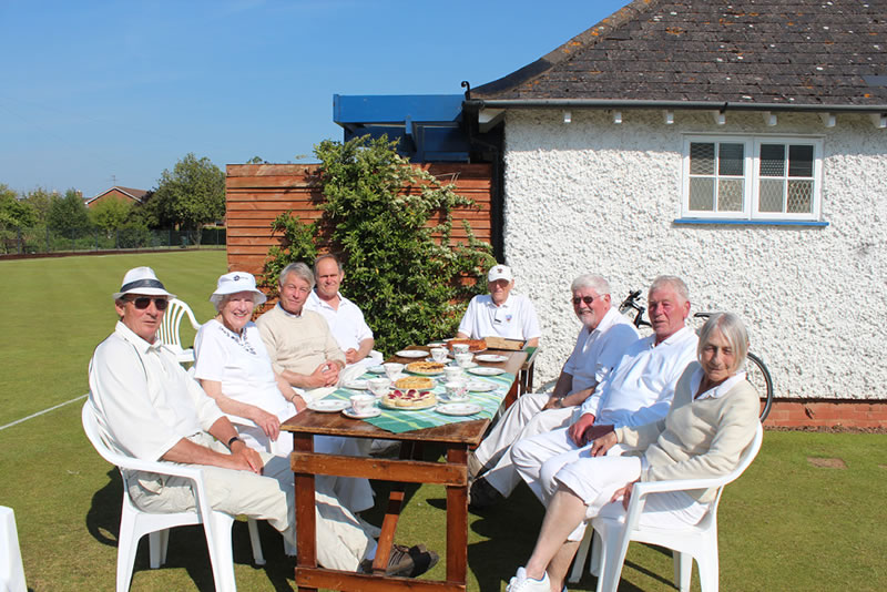 Teams enjoying after match tea