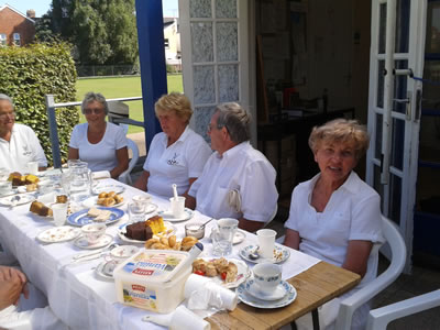 The Exeter and Cornwall Teams - after match tea