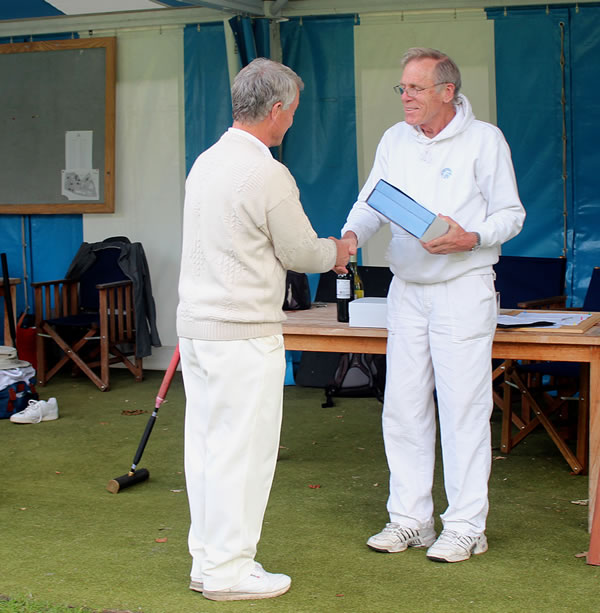 Peter Cutting receiving The Winners Trophy