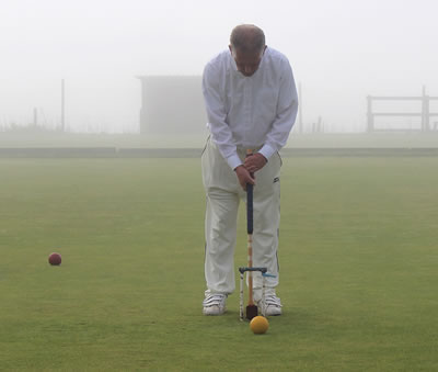 Graham runs yellow through hoop 8 with last ball of the match