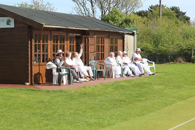 players enjoying the sunshine after the match