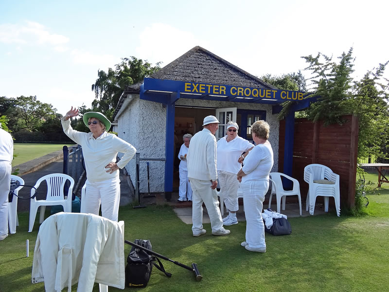 Janet practices her celebratory dance after Porthpean's win at Exeter