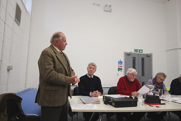 Howard Rosevear (President) addresses the meeting