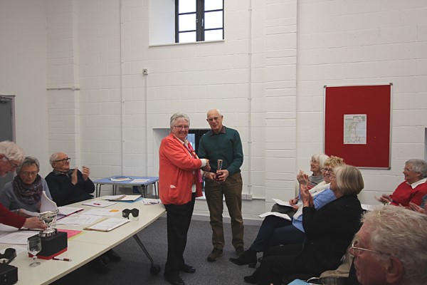 Martin Hughes receives the Joyce Wilson Cup for most improved GC Player