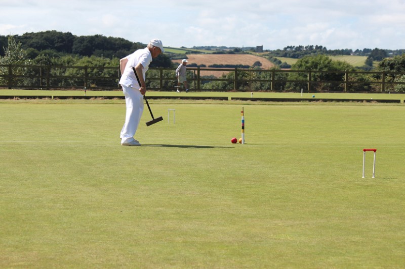 Tony Dyson pegs out against Peter Dexter